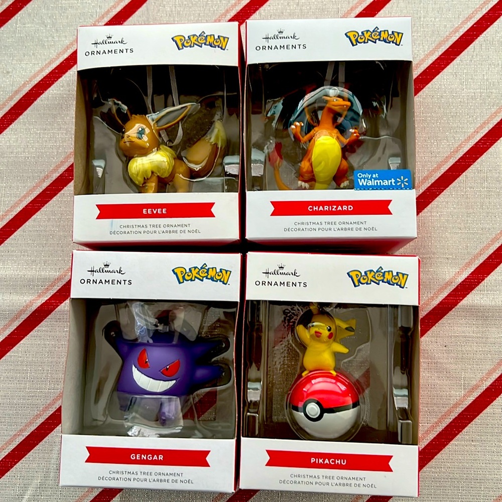 Pokémon ornament set by Hallmark